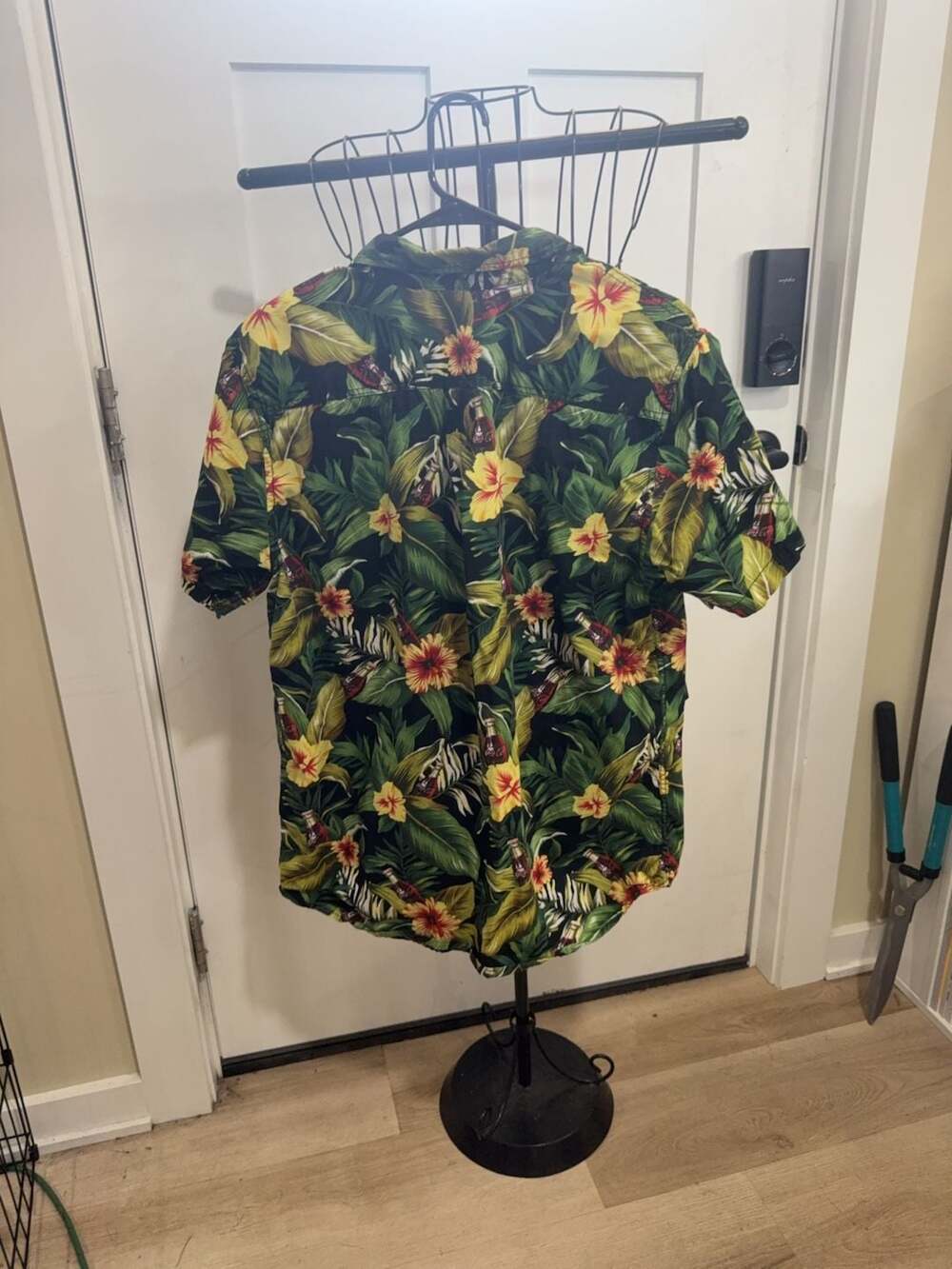 Coca-Cola PacSun Tropical Floral Button Down Shirt Size L - Picture 4 of 5